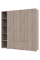 Комплект шаф для одягу Doros Гелар (2 шт.) 193,2х49,5х203,4 см Дуб сонома (DRS-011154)