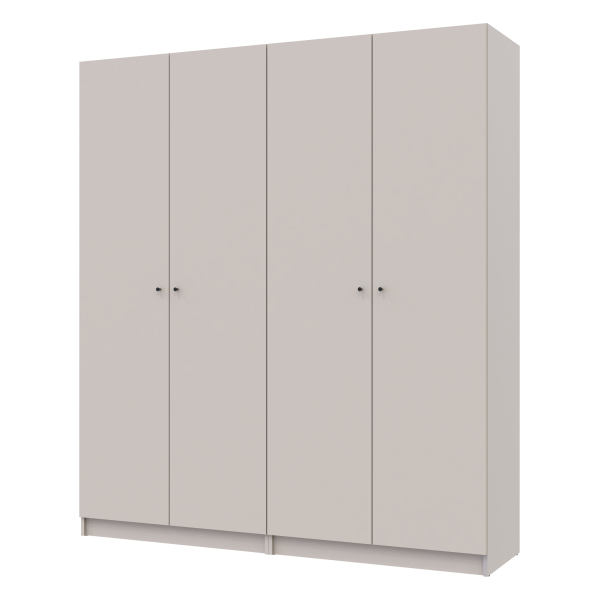 Комплект шаф для одягу з полицями Doros Промо (2 шт.) 180х48х204 см Кашемір (DRS-011466)