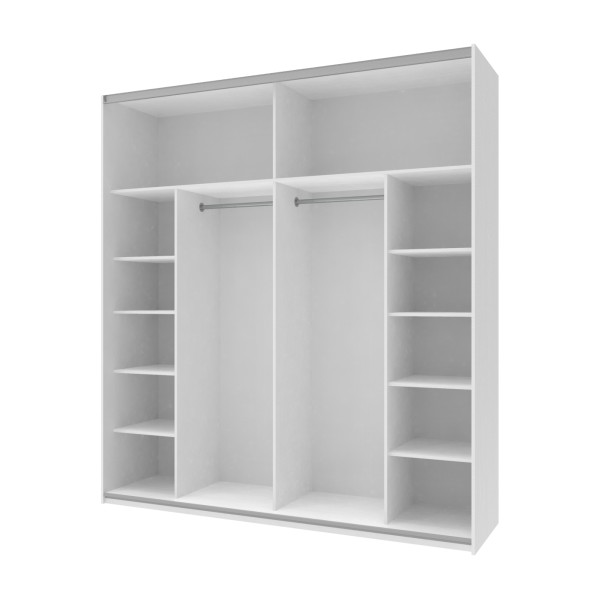 Шафа-купе двохдверна Doros G-Caiser 220х60х240 см Білий/Бетон (DRS-011006)