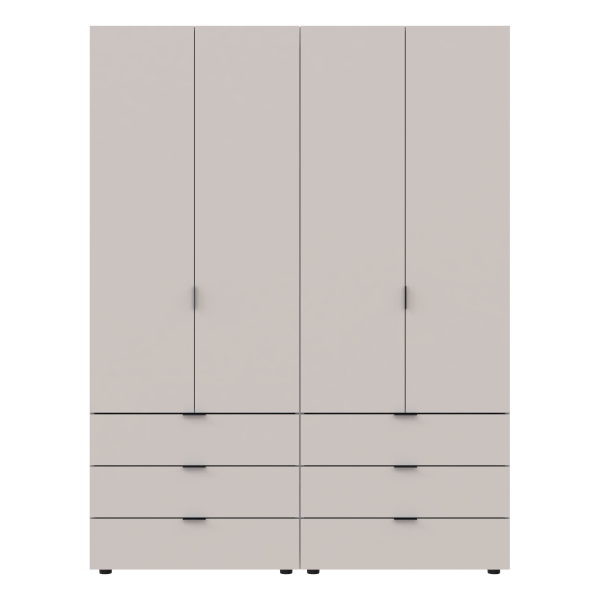 Комплект шаф для одягу Doros Гелар (2 шт.) 155х49,5х203,4 см Кашемір (DRS-011238)