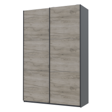 Шафа-купе двохдверна Doros G-Caiser 160х60х240 см Графіт/Дуб крафт сірий (DRS-011027)