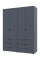 Комплект шаф для одягу Doros Гелар (2 шт.) 155х49,5х203,4 см Графіт (DRS-011117)