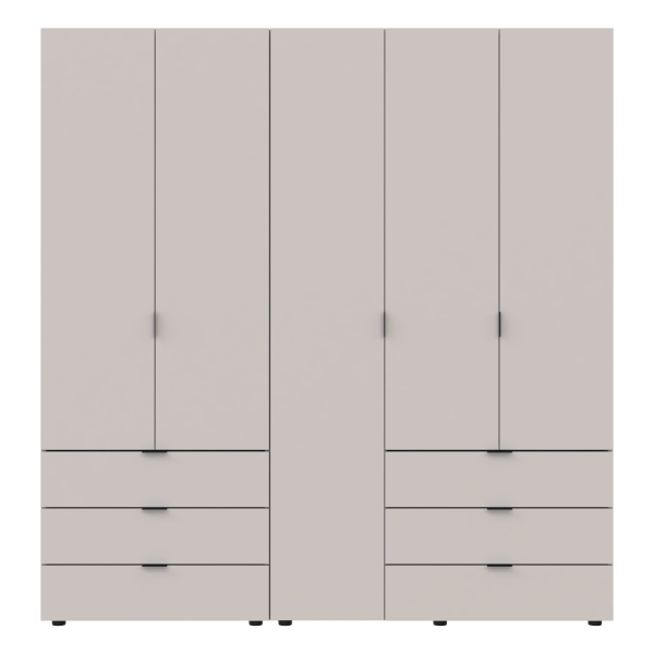Комплект шаф для одягу Doros Гелар (2 шт.) 193,7х49,5х203,4 см Кашемір (DRS-011239)