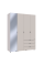 Комплект шаф для одягу Doros Гелар (2 шт.) 155х49,5х203,4 см Дзеркало/Кашемір (DRS-011259)