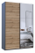 Шафа-купе двохдверна Doros G-Caiser 160х60х240 см Графіт/Дуб евок/1 Дзеркало (DRS-011038)