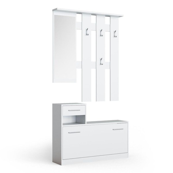 Передпокій з дзеркалом Doros Alice 100х25х182,9 см Білий (DRS-011330)