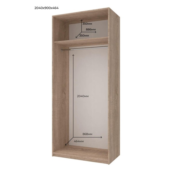 Комплект шаф для одягу Doros Промо (2 шт.) 180х48х204 см Дуб сонома (DRS-011210)