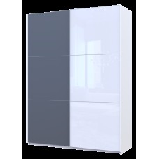 Шафа-купе двохдверна Doros G-Caiser 180х60х240 см Білий/Графіт/1 Скло (DRS-011019)