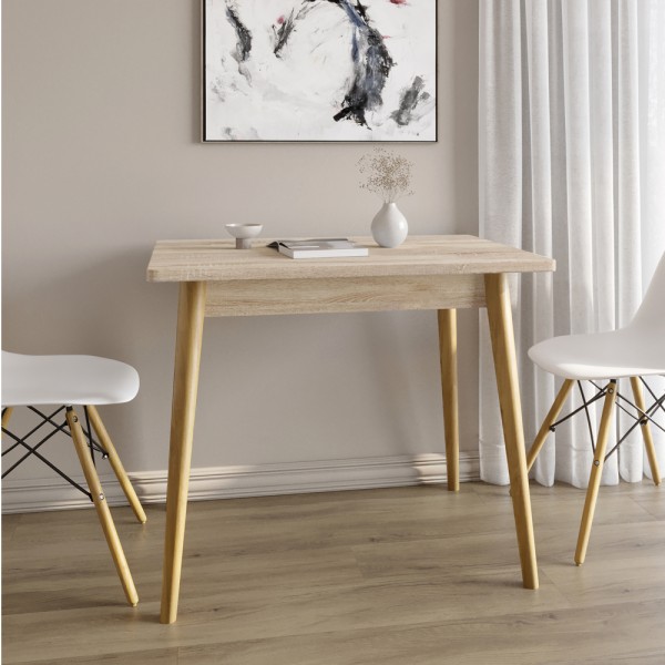 Обідній стіл LION Маямі-2 дерев'яні ніжки Дуб сонома (LION-041187)