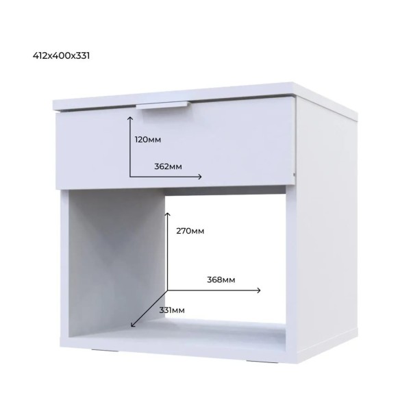 Приліжкова тумба Doros GN1 40х33х41 см Білий (DRS-011450)