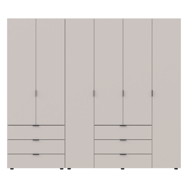 Комплект шаф для одягу Doros Гелар (2 шт.) 232,5х49,5х203,4 см Кашемір (DRS-011240)