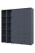 Комплект шаф для одягу Doros Гелар (3 шт.) 192,6х49,5х203,4 см Графіт (DRS-011149)