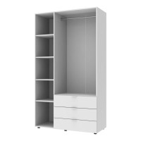 Шафа розпашна для одягу Doros Гелар 116,2х49,5х203,4 см Білий (DRS-011169)
