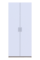 Шафа розпашна для одягу Doros Кен 90х52х210 см Білий/Дуб родос (DRS-011189)