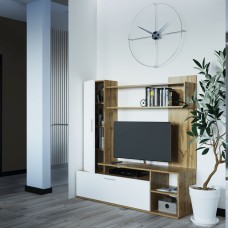 Стенка в гостиную Doros Кона 151х40х147 см Дуб тахо/Белый (DRS-011310)