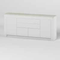 Большой комод LION Ларри-2 Нимфея альба/Бетон Style (LION-041059)