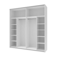 Шафа-купе двохдверна Doros G-Caiser 220х60х240 см Білий/Тахо/Графіт (DRS-011010)