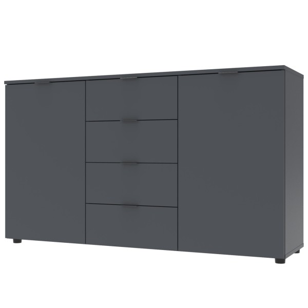 Комод у спальню Doros Рон 5 140х38х81 см Графіт (DRS-011301)