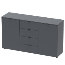 Комод у спальню Doros Рон 5 140х38х81 см Графіт (DRS-011301)