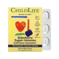 Elderberry Super-Immune SoftChew Gummies - 27 tabs Natural Berry ChildLife Essentials