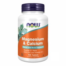 Mag & Calcium 2:1 Ratio - 100 tabs Now Foods