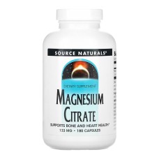 Magnesium Citrate 133mg - 180 caps Source Naturals