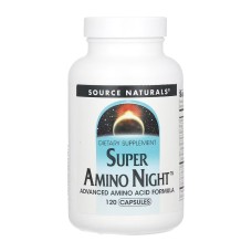 Super Amino Night™ - 120 caps (Повреждена банка) Source Naturals