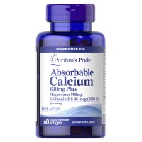 Absorbable Calcium 600mg plus Magnesium 300mg - 60 Softgels