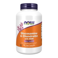 Glucosamine & Chondroitin with MSM - 180 vcaps Now Foods