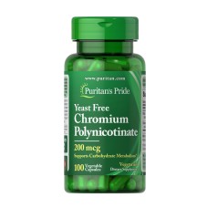 Chromium Polynicotinate 200 mcg Yeast Free - 100 veg caps Puritans Pride