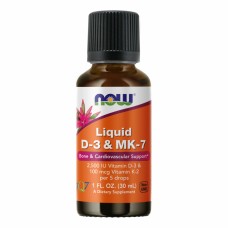 Liquid Vit D-3 & MK-7 - 30ml Now Foods