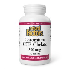 Chromium GTF Chelate 500mcg - 90 tabs Natural Factors