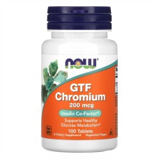 GTF Chromium 200mcg - 100 tabs Now Foods