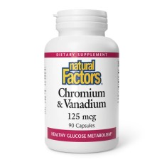 Chromium & Vanadium 125mcg - 90 caps Natural Factors