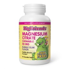 Magnesium Citrate 50mg - 60 tabs Bubble Gum Natural Factors