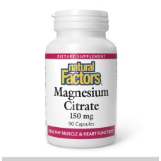 Magnesium Citrate 150mg - 90 caps Natural Factors