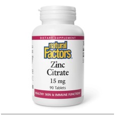 Zinc Citrate 15mg - 90 tabs Natural Factors