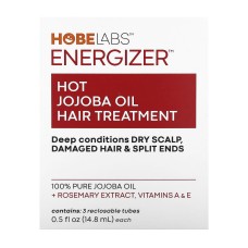 Energizer Hot Jojoba Oil Hair Treatment 3 Reclosable Tubes - 14.8 ml Hobe Labs