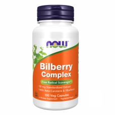 Bilberry Complex 80mg - 100 vcaps Now Foods