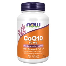 CoQ10 60mg with Omega-3 - 120 sgels Now Foods