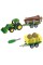Трактор Klein John Deere з дерев'яним візком та візком для сіна (3906)
