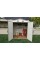 Сарай пластиковий StoreAll 245x168x220 см слонова кістка, коричний дах Сарай для саду дачі Хозблок Госпблок для саду