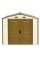 Сарай пластиковий StoreAll 245x168x220 см слонова кістка, коричний дах Сарай для саду дачі Хозблок Госпблок для саду