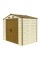Сарай пластиковий StoreAll 245x168x220 см слонова кістка, коричний дах Сарай для саду дачі Хозблок Госпблок для саду
