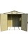 Сарай пластиковий StoreAll 245x168x220 см слонова кістка, коричний дах Сарай для саду дачі Хозблок Госпблок для саду