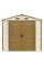 Сарай пластиковий StoreAll 245x168x220 см слонова кістка, коричний дах Сарай для саду дачі Хозблок Госпблок для саду