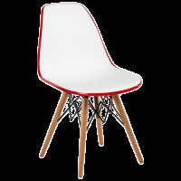 Стілець Tilia Eos-V ніжки букові червоний - біла слонова кістка