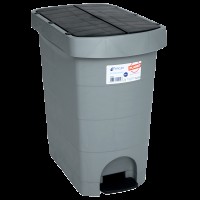 Відро з педаллю Planet Pelican 20 л сіро-чорне
