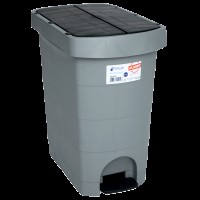 Відро з педаллю Planet Pelican 60 л сіро-чорне