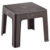 Столик для кави під ротанг Irak Plastik 45x45 темно-коричневий